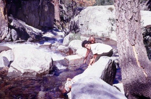 Mom & Kurt getting water