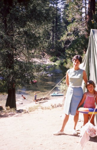 Mom & me in Yosemite campsite